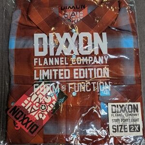 DIXXON Men's Flannel Shirt "State Forty Eight" - Red and Blue